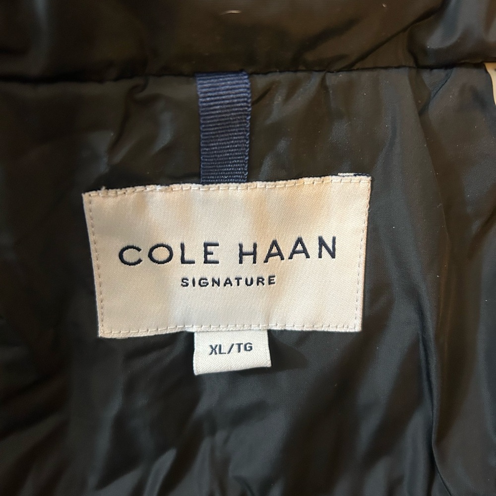 Women’s Cole Haan Signature Black Puffer Quilted Mid Length Jacket Size XL - Picture 6 of 11